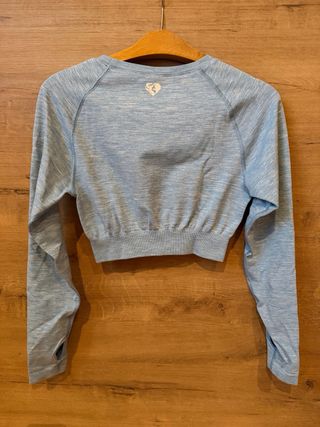 Women's Best Camiseta Manga Larga Azul S