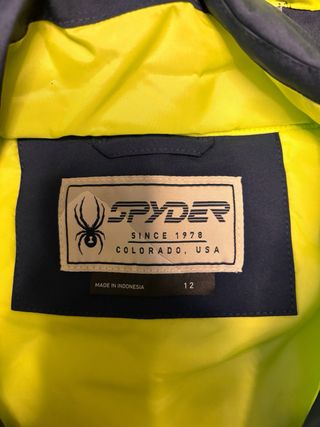 Chaqueta esquí niño Spyder talla 12