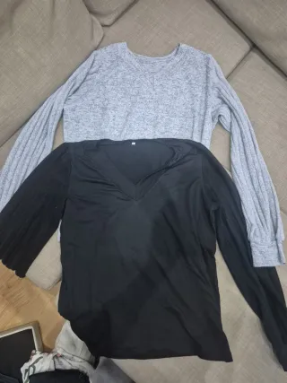 Conjunto 2 blusas manga globo invierno mujer