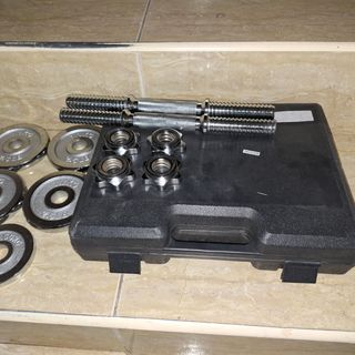 Manubri con dischi e valigetta