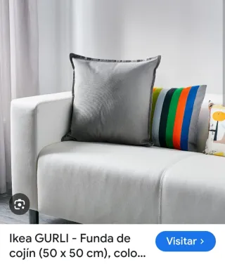 2 Fundas IKEA cojín GURLI  Gris Medio