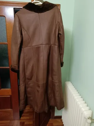 Abrigo Piel Vuelta Mujer Marrón