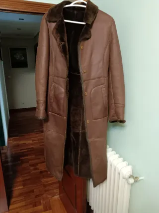 Abrigo Piel Vuelta Mujer Marrón