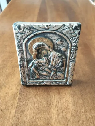 Piccola icona vintage in argento anni '90.