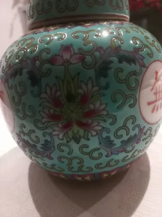 Jarrón Tibor Chino Porcelana