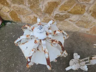 2 Farolas de Metal Blancas años 1920