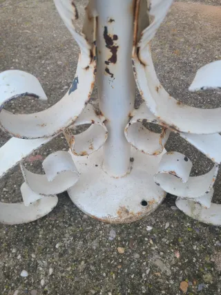 2 Farolas de Metal Blancas años 1920