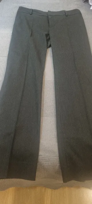 Traje chaqueta gris a rayas