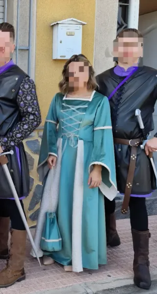 Vestido medieval mujer verde