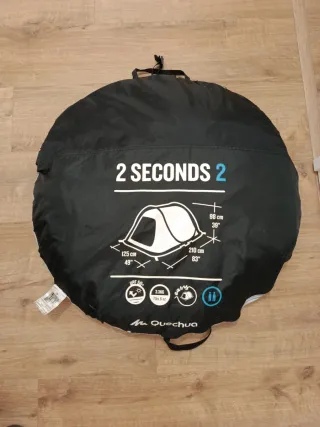 Tienda campaña Quechua 2 Seconds Fresh and Black.