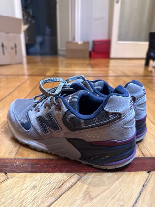 Zapatillas New Balance Gris Cuadros