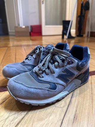 Zapatillas New Balance Gris Cuadros