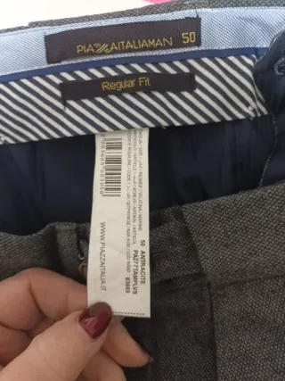 Pantalón de vestir gris talla 50