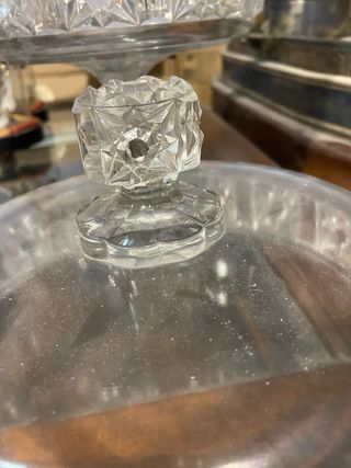 Pareja Bomboneras Cristal Vintage