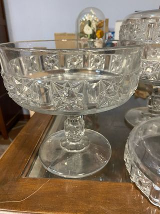 Pareja Bomboneras Cristal Vintage