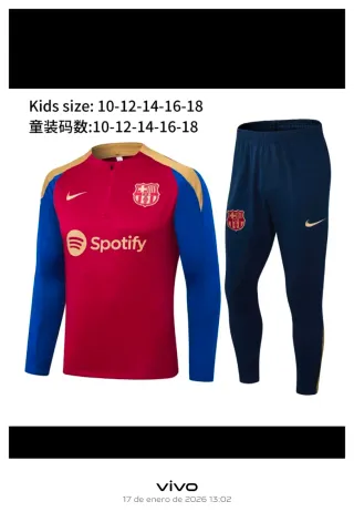 Chándal Barça Niños Negro Talla 10-18