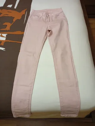 Pantalón pitillo elástico rosa T.34