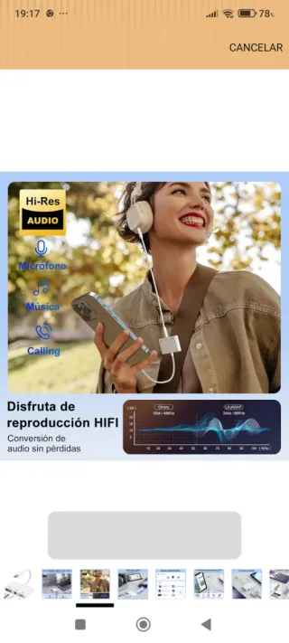 Adaptador USB C a Jack 3.5mm y Carga