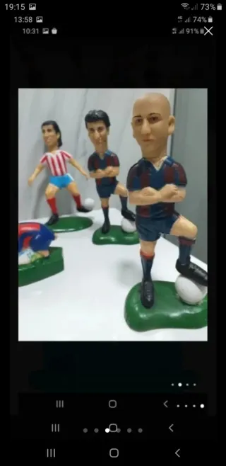 Lote antiguos jugadores fútbol figuras.son 8 .