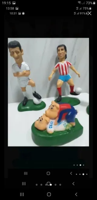 Lote antiguos jugadores fútbol figuras.son 8 .