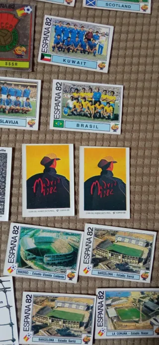 CROMOS PANINI ESPAÑA 82; N°1,ESCUDOS,SEDES,EQUIPOS