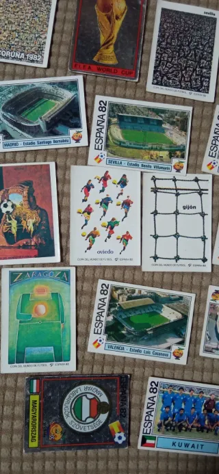 CROMOS PANINI ESPAÑA 82; N°1,ESCUDOS,SEDES,EQUIPOS