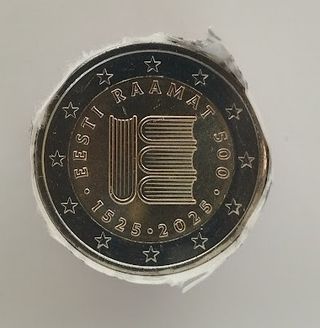 🇪🇪 2€ Estonia 2025 Libro 500 Aniversario