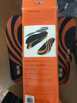 Plantillas Botas Motocross Enduro Shock Doctor