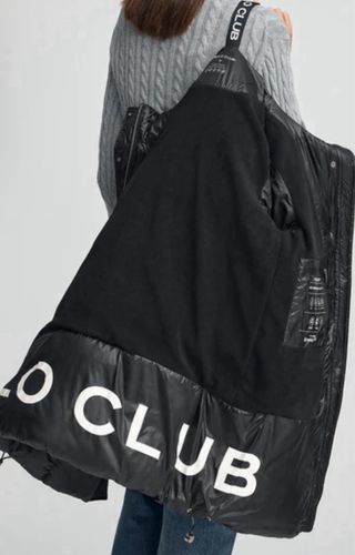 Abrigo Negro Mujer Polo Club