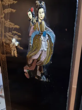 Biombo oriental firmado y sellado Tengo otro igual