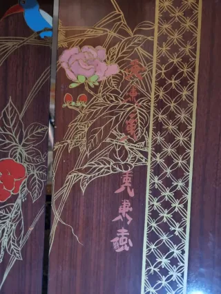 Biombo oriental firmado y sellado Tengo otro igual