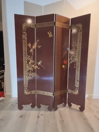 Biombo oriental firmado y sellado Tengo otro igual