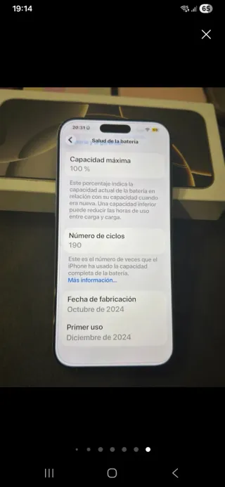 IPhone 16 Pro Max plata-100% bateria