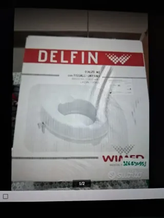 Rialzo WC Delfin con fissaggi laterali