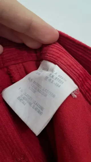 Pantalón de pana vaquero rojo