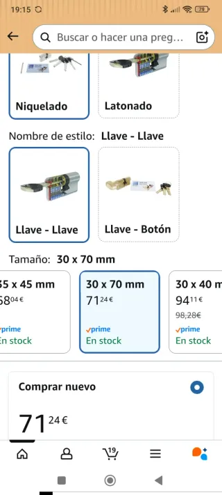 Bombín Tesa Assa Abloy Serie TX80.