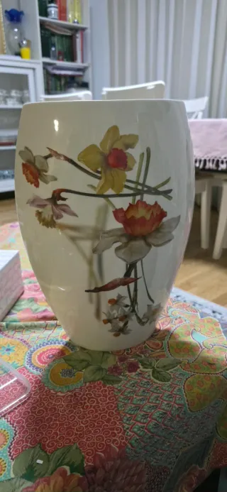 Jarrón Cerámica Galos Flores Clásico