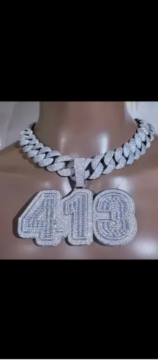 Cadena personalizada con diamantes