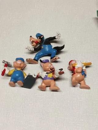 Figuras Disney: Lobo y 3 Cerditos