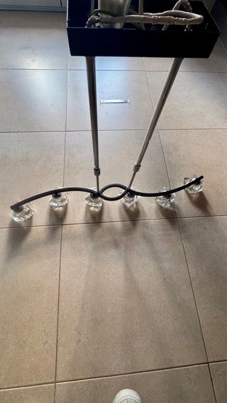 Lámpara de techo moderna cristal y metal