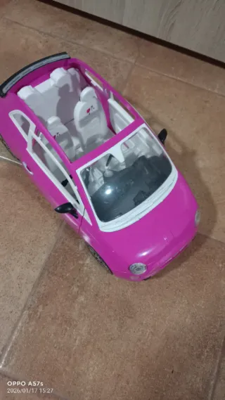 Coche Barbie Descapotable Rosa