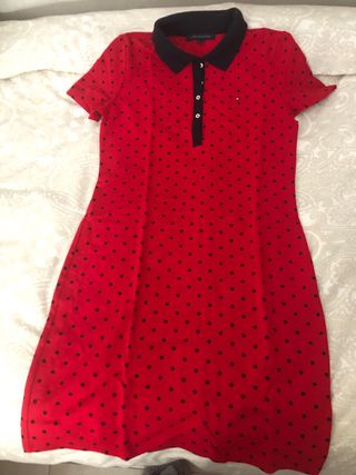 Vestido Tommy Hilfiger Rojo Lunares