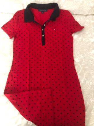 Vestido Tommy Hilfiger Rojo Lunares