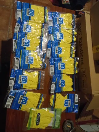 Guantes de látex MARCA amarillos 13 unidades