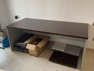 Escritorio oficina retro madera y metal