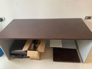 Escritorio oficina retro madera y metal