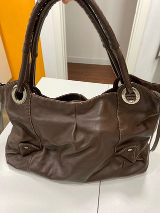 Bolso Piel Flor Marrón Guy Laroche