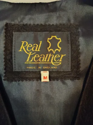 Chaleco de Piel Negro Talla M