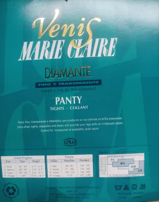 3 Pares Medias Transparentes Marie Claire XL