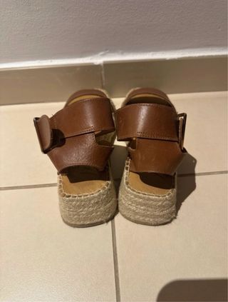 Sandalias de piel marrones, hechas en ibiza